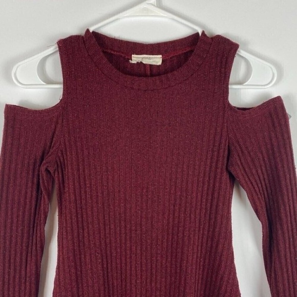 Pinc Dress Womens Small Red Burgundy Long Sleeve Mini Dress - Picture 2 of 6